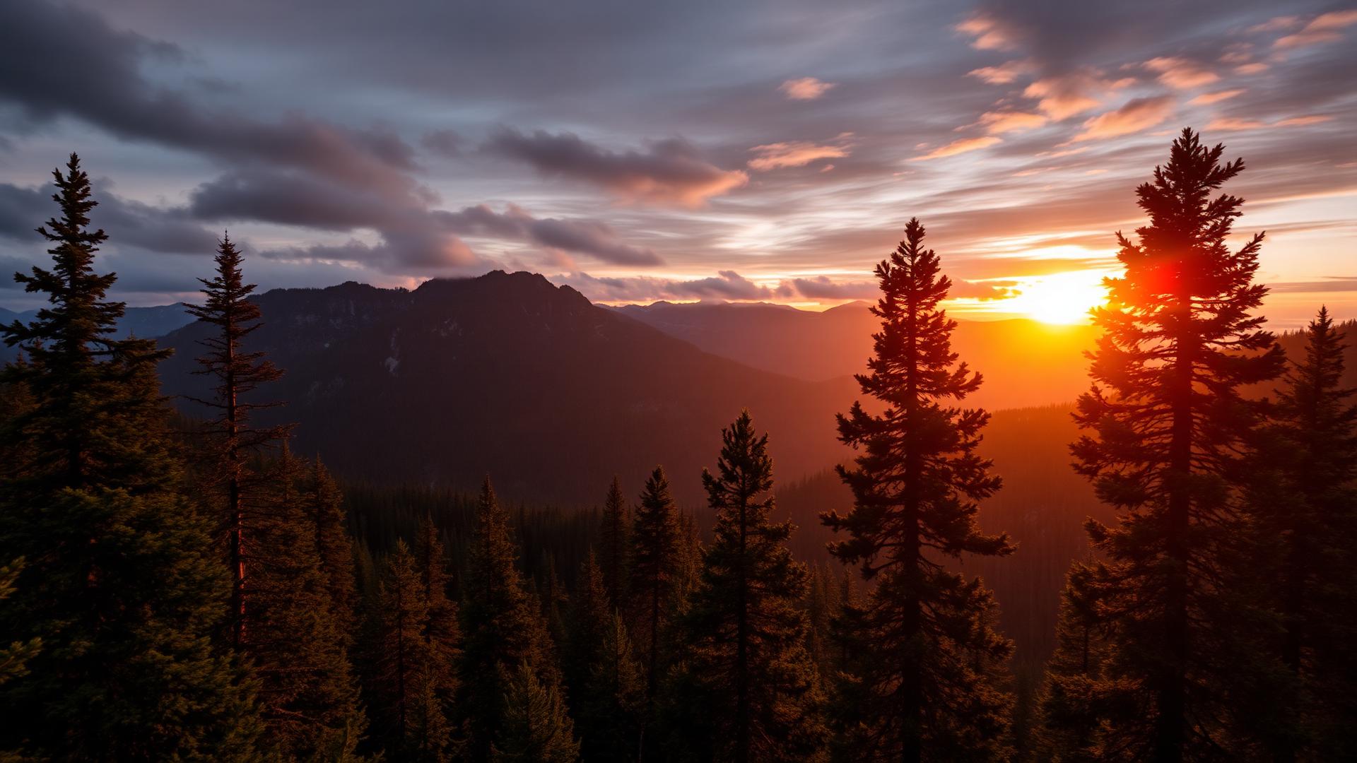 Hikers on a mountain ridgeline at dawn